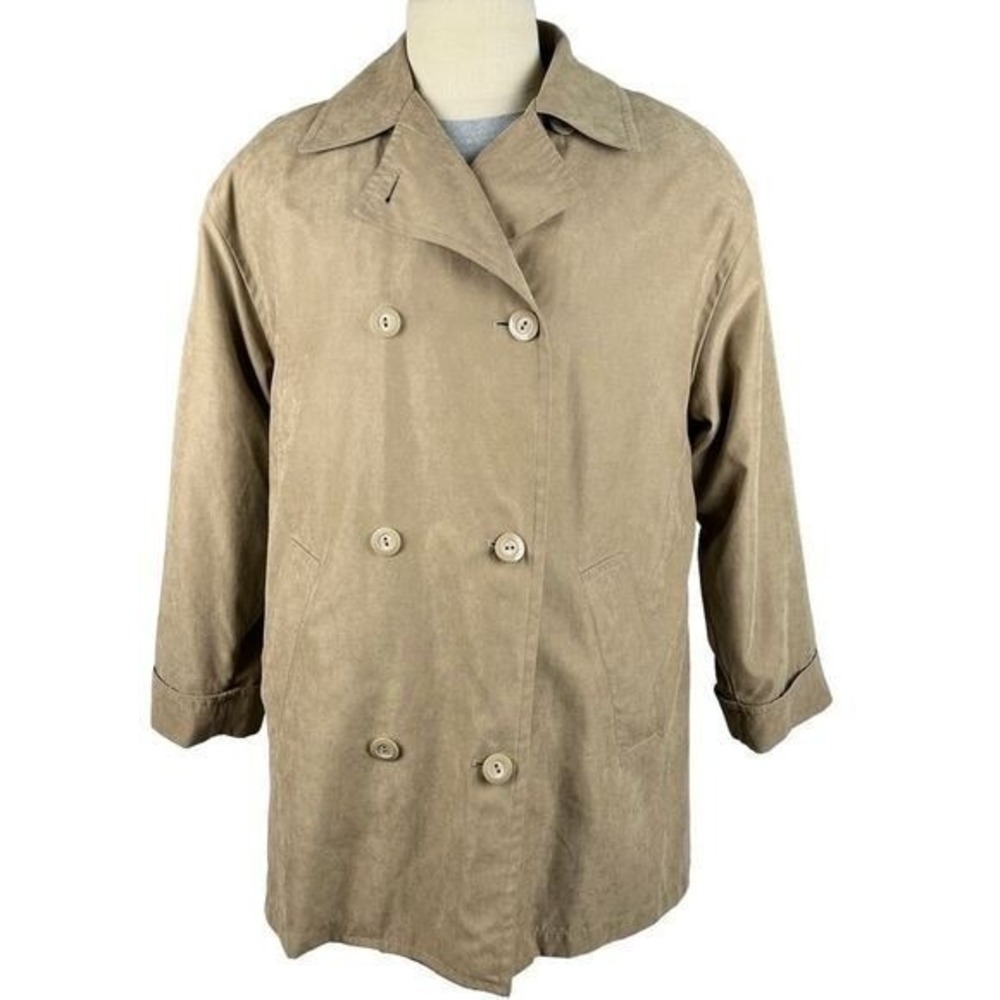 London Fog Double Breasted Trench Coat Removable Liner Classic Old Money Mens M